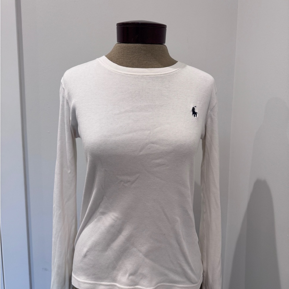 Ralph Lauren Women's White Long Sleeve Tee